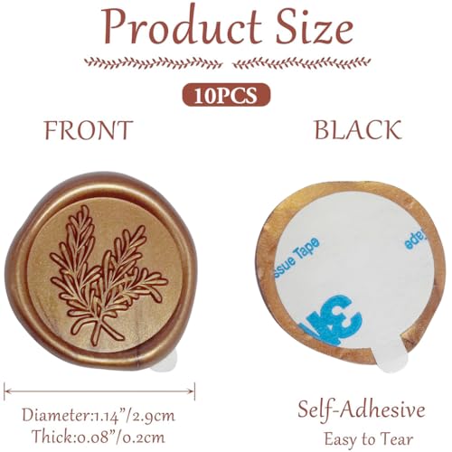 HASTHIP® 30PCS Golden Wax Seal Stickers Wedding Invitation Envelope Self-Adhesive Embossing Seals for Christmas Gift Wrapping Party Envelopes HASTHIP® 30PCS Golden Wax Seal Stickers Wedding Invitation Envelope Self-Adhesive Embossing Seals for Christmas Gift Wrapping Party Envelopes